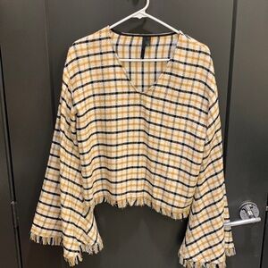 Top shop bell sleeved blouse